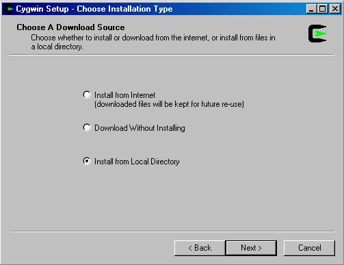 What does mean «Local Package Directory» for a Cygwin installation